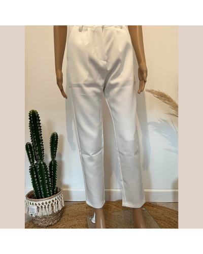 pantalon structuré blanc